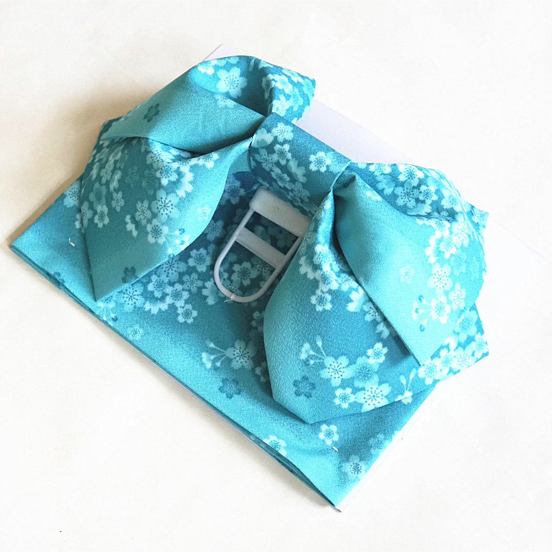 Bow Tie Pre Tied - 일본 여성용 다채로운 색상의 꽃무늬 오비