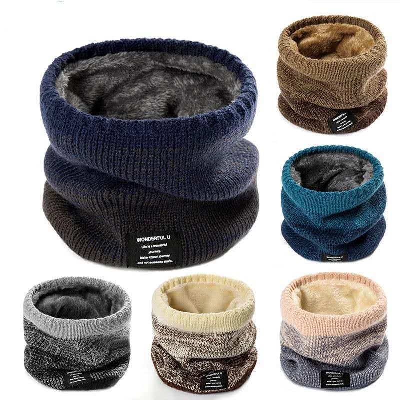 남성용 겨울 스카프 양털 반지 두건 니트 따뜻한 솔리드 - Handkerchief Cotton Men 리뷰 및 가격