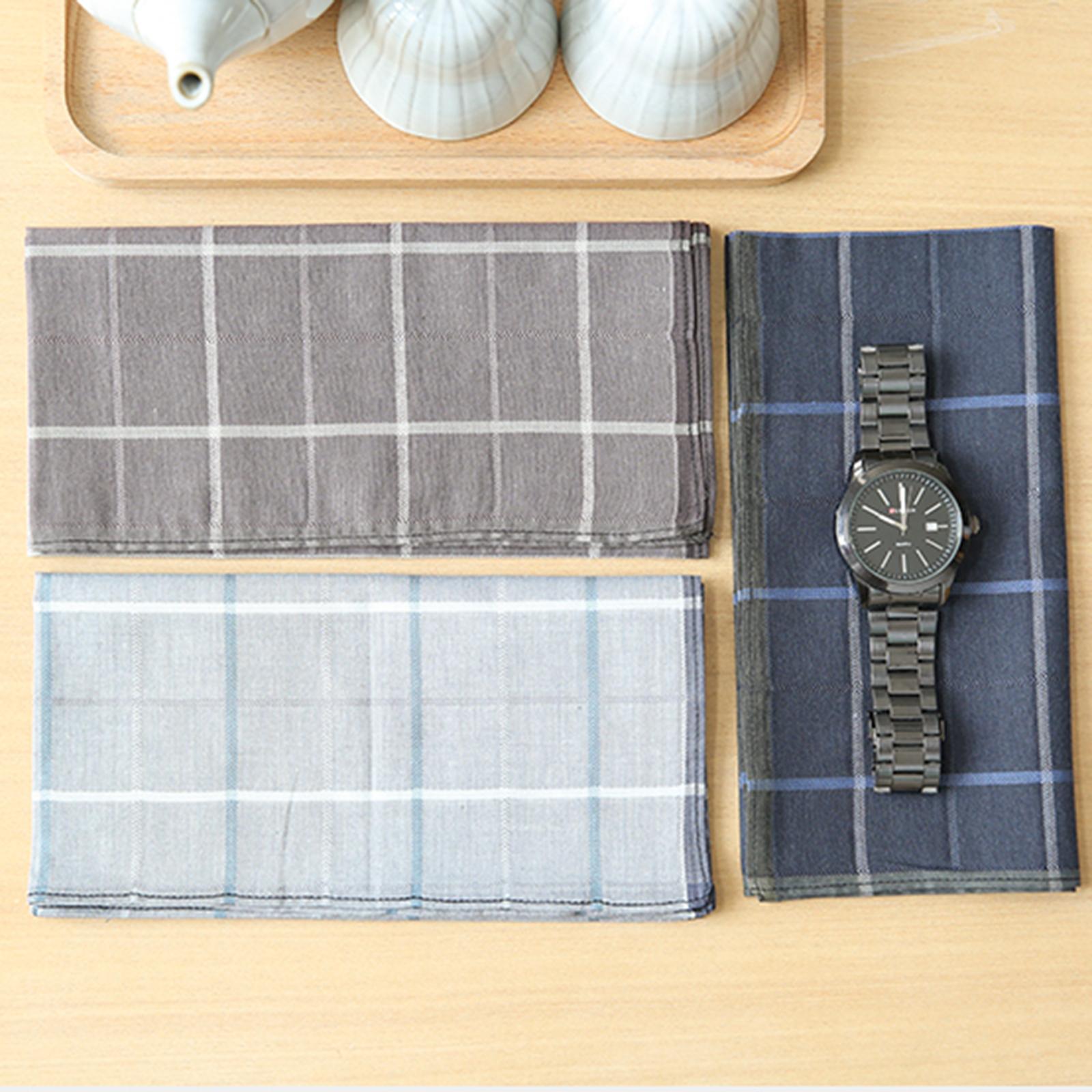 남성용 손수건 3개 세트, 체크무늬 손수건, 부드러운  - Handkerchief Cotton Men 리뷰 및 가격
