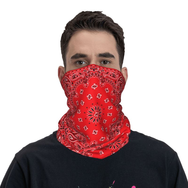 레드 페이즐리 아트 밴다나 패턴 겨울 헤드밴드 넥워머  - Neck Warmer Tube 리뷰 및 가격